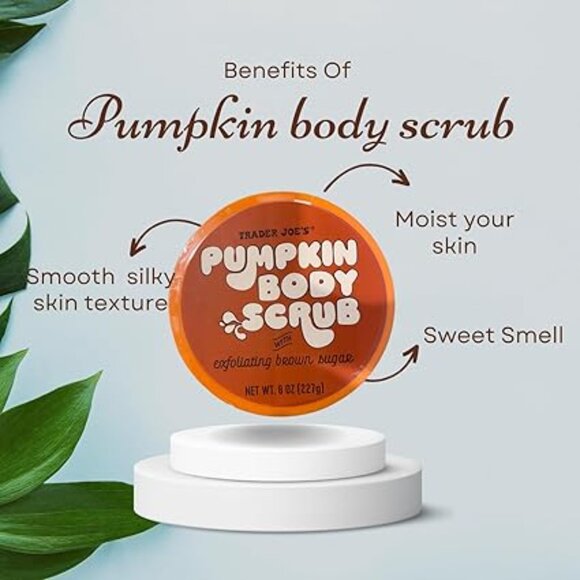 Trader Joe's Pumpkin Body Scrub  with Exfoliating Brown Sugar . 8 oz. NEW 2 pack - Picture 2 of 5